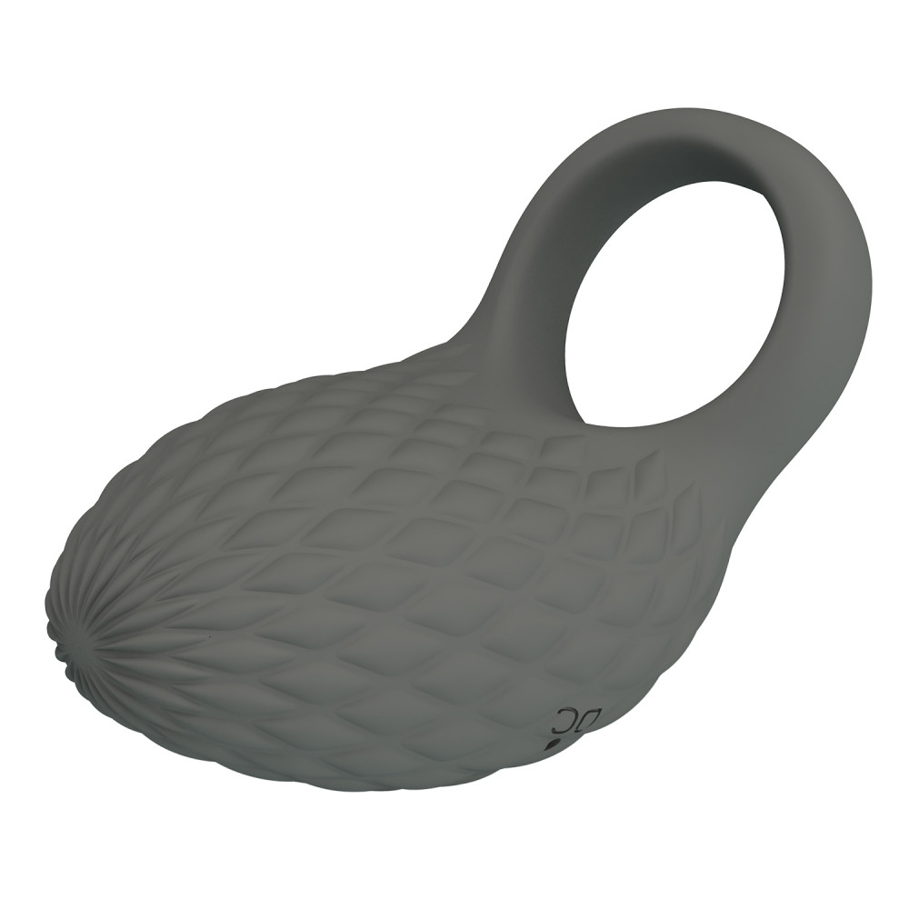 Эрекционные кольца с вибрацией - Эрекционное виброкольцо PRETTY LOVE серое, 8.6 х 4.6 см 4