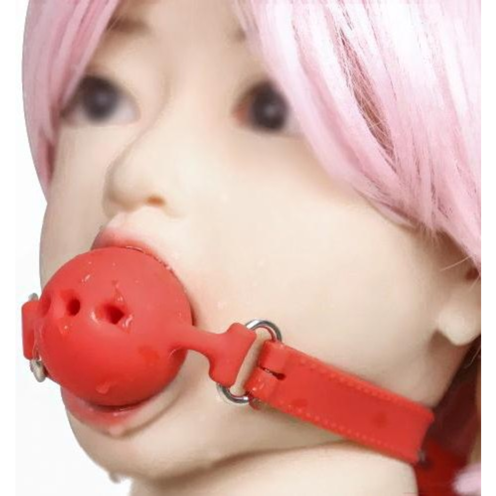 БДСМ игрушки - Кляп силиконовый DS Fetish Silicone gag M red 1