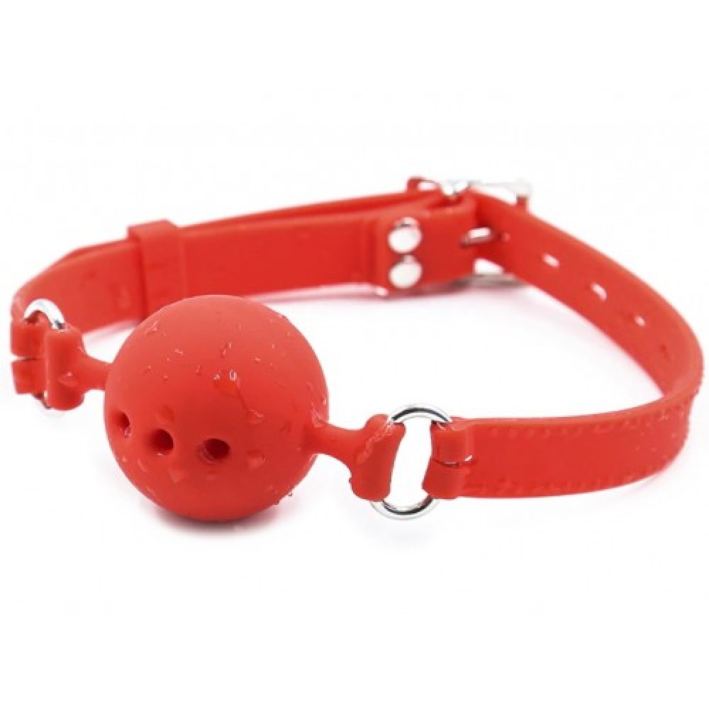 БДСМ игрушки - Кляп силиконовый DS Fetish Silicone gag M red