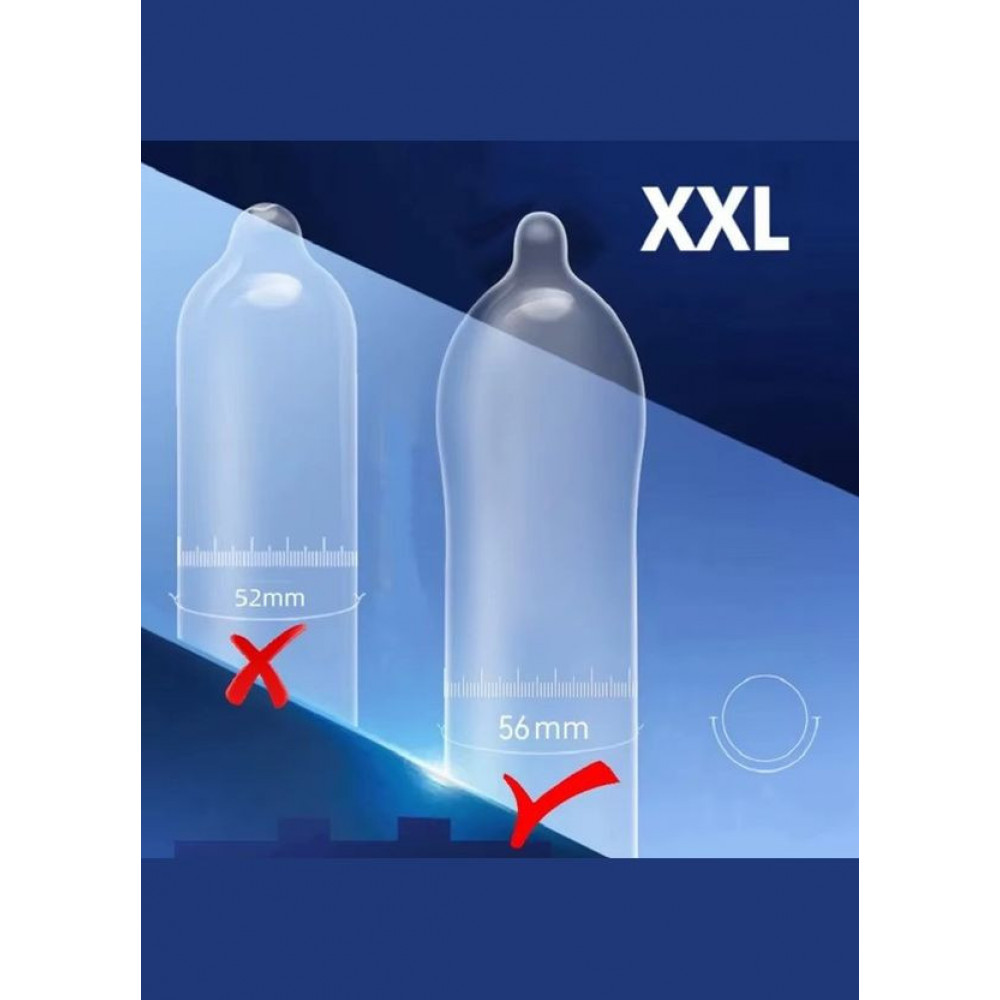 Різне - Латексні ультратонкі гладкі презервативи збільшеної ширини OLO - XXL Ultrathin Extra Large, 10 шт 1