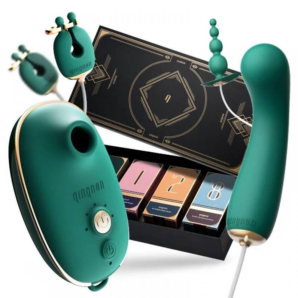 Різне - Набір секс-іграшок Qingnan Quartet, 4 предмети GREEN