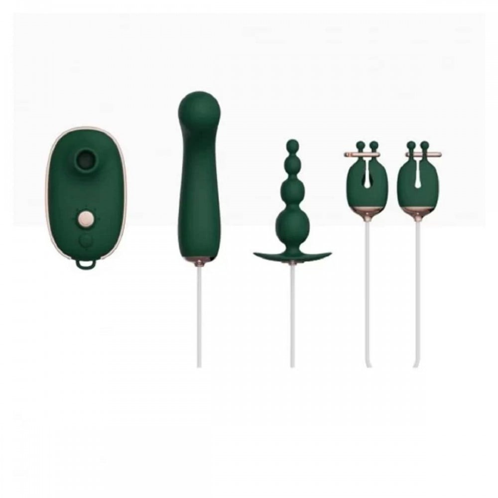 Різне - Набір секс-іграшок Qingnan Quartet, 4 предмети GREEN 4