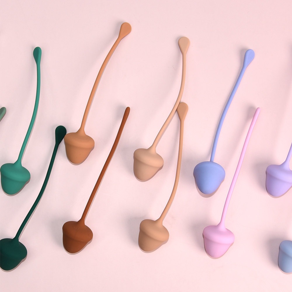 Вагинальные шарики и тренажеры - Набор вагинальных шариков Sweet Em, 4 шт с разным весом, коричневые, 2.8 х 14.5 см 4