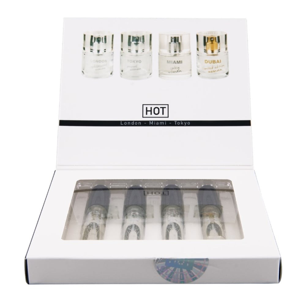 Разное - Набор женских парфюмов с феромонами HOT LMTD Pheromone Perfume Women, 4x5 мл 2