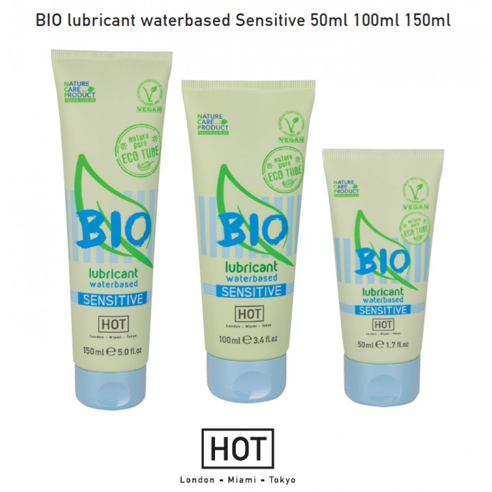 - Органічний лубрикант на водній основі Hot Bio Lube Sensitive, 100 мл 1