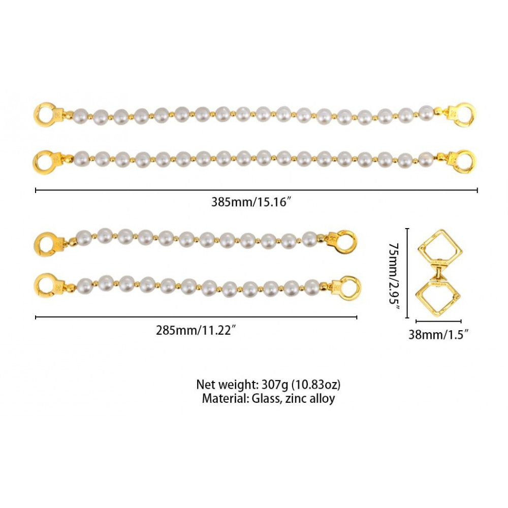 Різне - Фіксатори для рук та ніг Lockink із перлів , білі 5