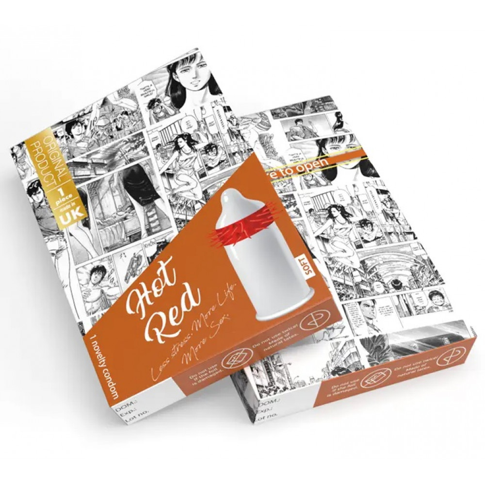 Разное - Насадка-презерватив одноразовая с эластичными усиками EGZO Hot Red 1