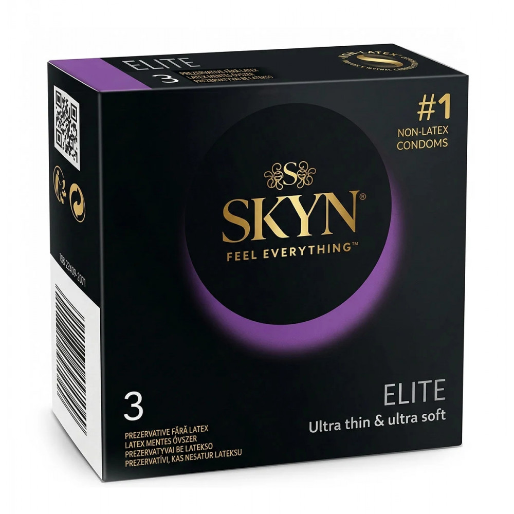 Презервативи - Презерватив SKYN Elite, ультратонкий, безлатексный (полиизопрен), 3 шт.