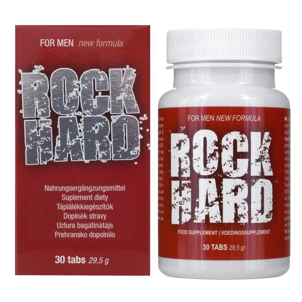 Лубриканты - Пищевая добавка для потенции Rock Hard, (цена за упаковку, 30 капсул)