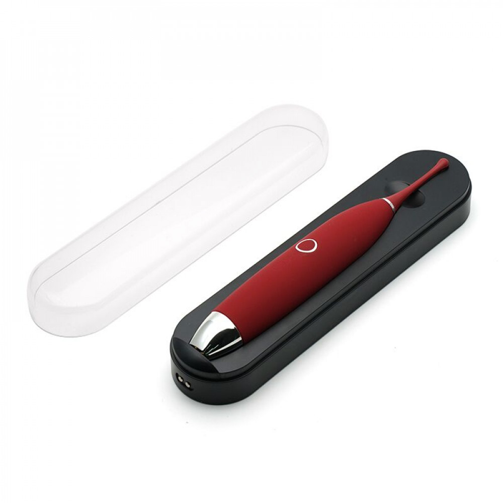 Вибропули и мини-вибраторы - Клиторальный вибратор KISTOY C-King Red, с двумя доп. насадками, мощная точечная стимуляция 10