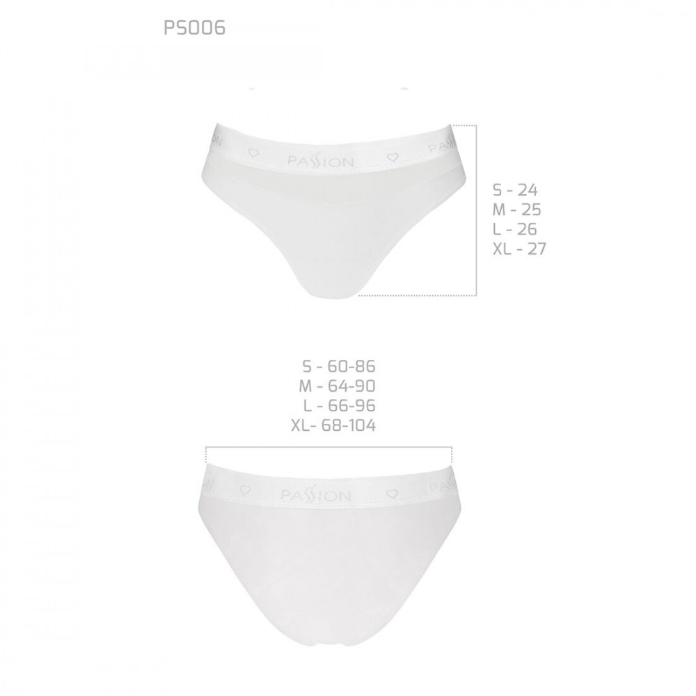 Эротические комплекты - Трусики с прозрачной вставкой Passion PS006 PANTIES white, size S 1