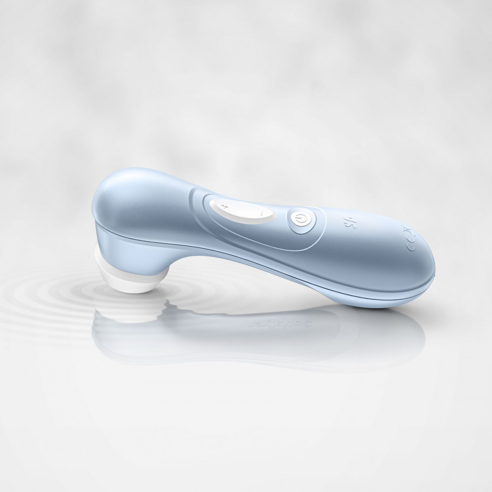 Вибраторы вакуумные - Вакуумный клиторальный стимулятор Satisfyer Pro 2 Blue 2