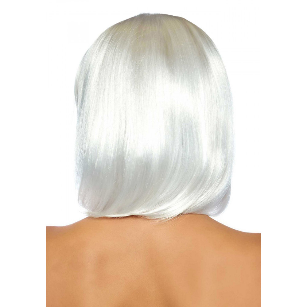 Аксессуары для эротического образа - Светящийся в темноте парик Leg Avenue Pearl short natural bob wig White, короткий, жемчужный, 33 см 1