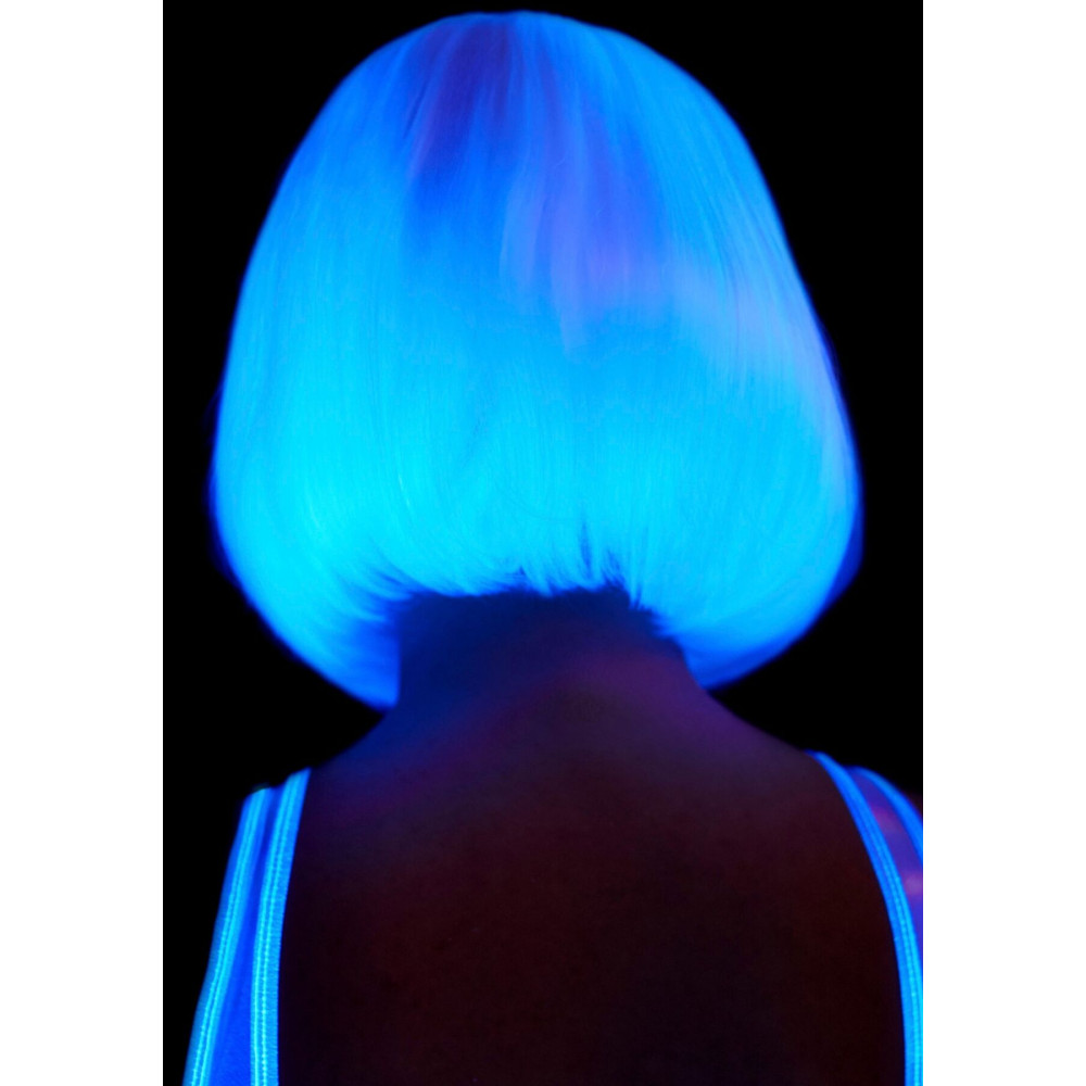 Аксессуары для эротического образа - Светящийся в темноте парик Leg Avenue Pearl short natural bob wig White, короткий, жемчужный, 33 см 3