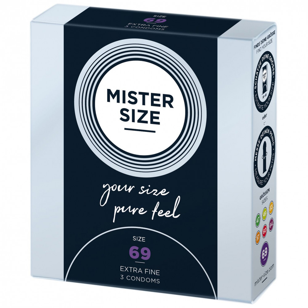 Презервативы - Презервативы Mister Size - pure feel - 69 (3 condoms), толщина 0,05 мм 2