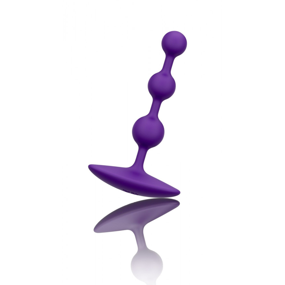 Анальные бусы и цепочки - Анальные бусы Romp Amp Dark Purple, силикон, макс. диаметр 2,6 см 4