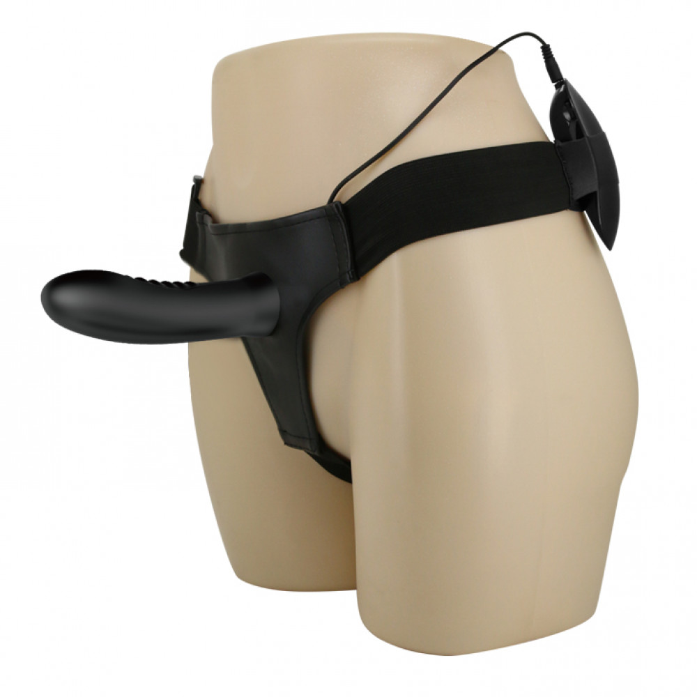 Різне - Страпон фаллопротез з вібрацією Pretty Love Myron чорний, 18.5 х 4.8 см 2