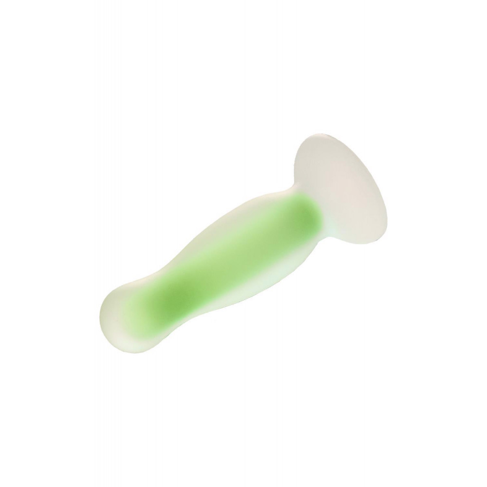 Анальные игрушки без вибрации - Анальная пробка люминесцентная Dream Toys RADIANT Glow In The Dark зеленая, S 2