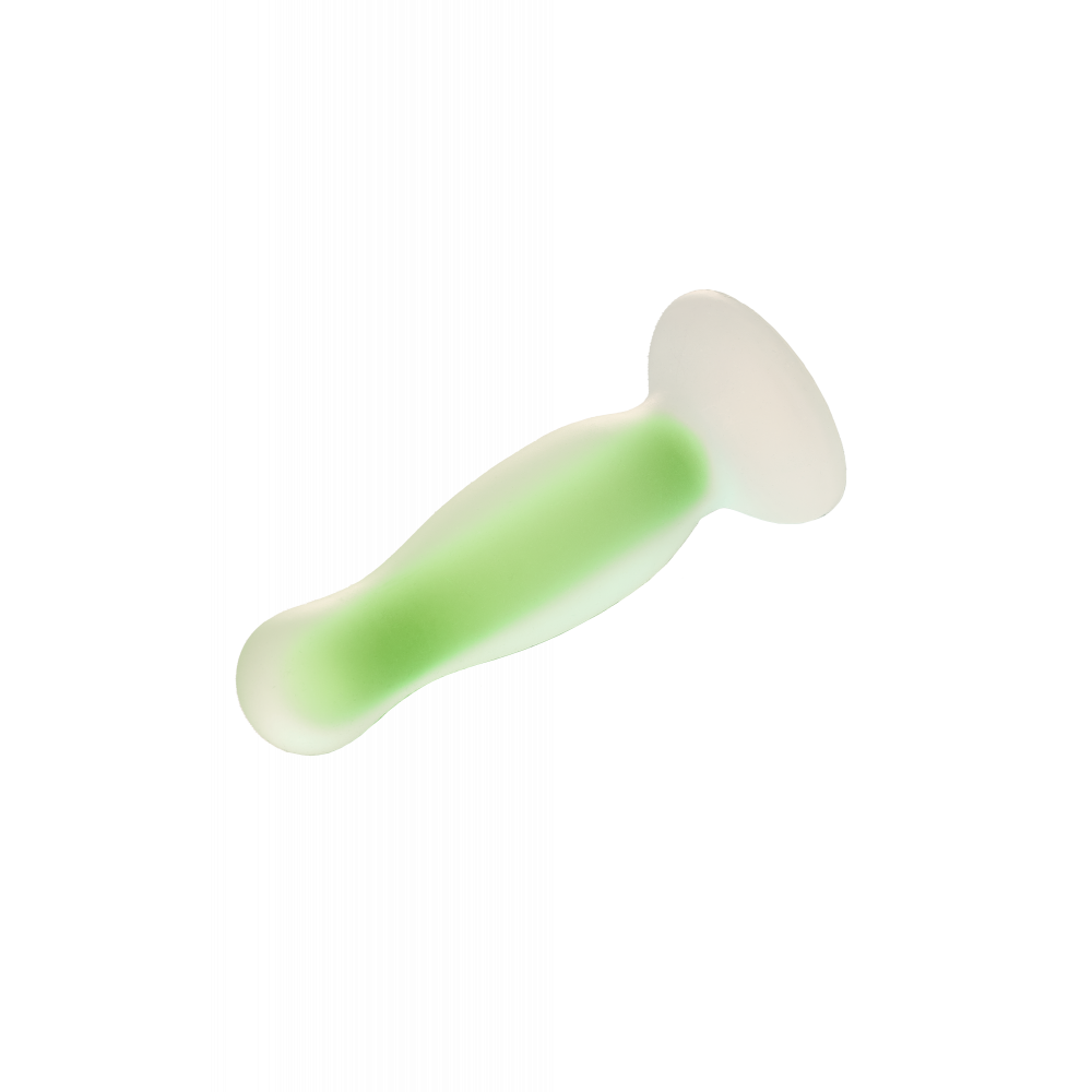 Секс игрушки - Светящаяся анальная пробка Dream Toys RADIANT SOFT SILICONE GLOW IN THE DARK PLUG SMALL GREEN 2