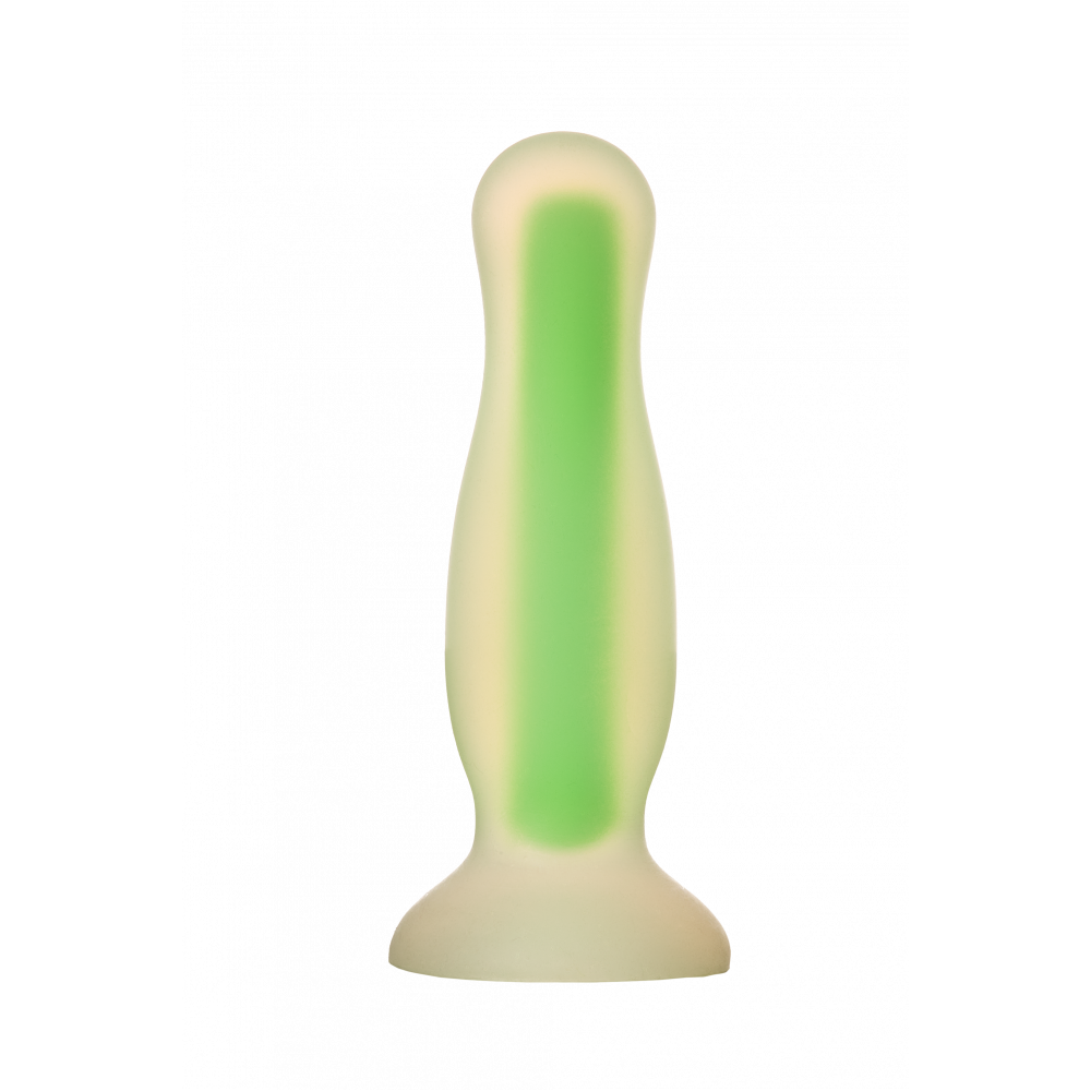 Секс игрушки - Светящаяся анальная пробка Dream Toys RADIANT SOFT SILICONE GLOW IN THE DARK PLUG SMALL GREEN