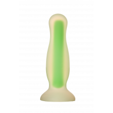 Светящаяся анальная пробка Dream Toys RADIANT SOFT SILICONE GLOW IN THE DARK PLUG SMALL GREEN