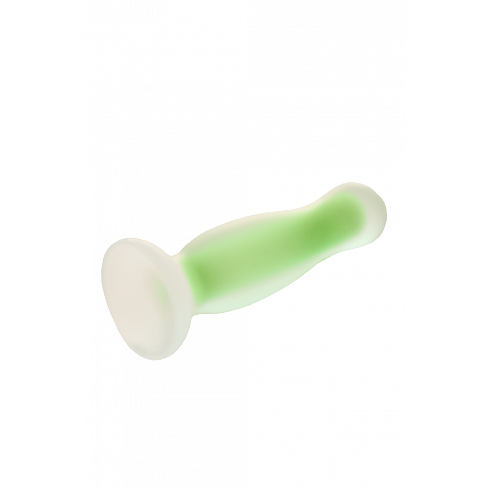 Секс игрушки - Светящаяся анальная пробка Dream Toys RADIANT SOFT SILICONE GLOW IN THE DARK PLUG SMALL GREEN 3