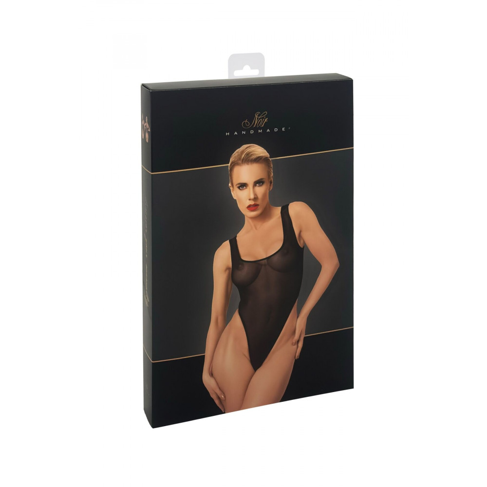 Эротическое боди - Боди Noir Handmade F322 Paparazzi elastic mesh body - S 8