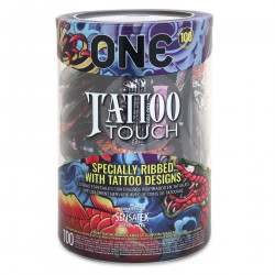 Набор презервативов ONE Tattoo Touch 100 шт, мегапак тюб