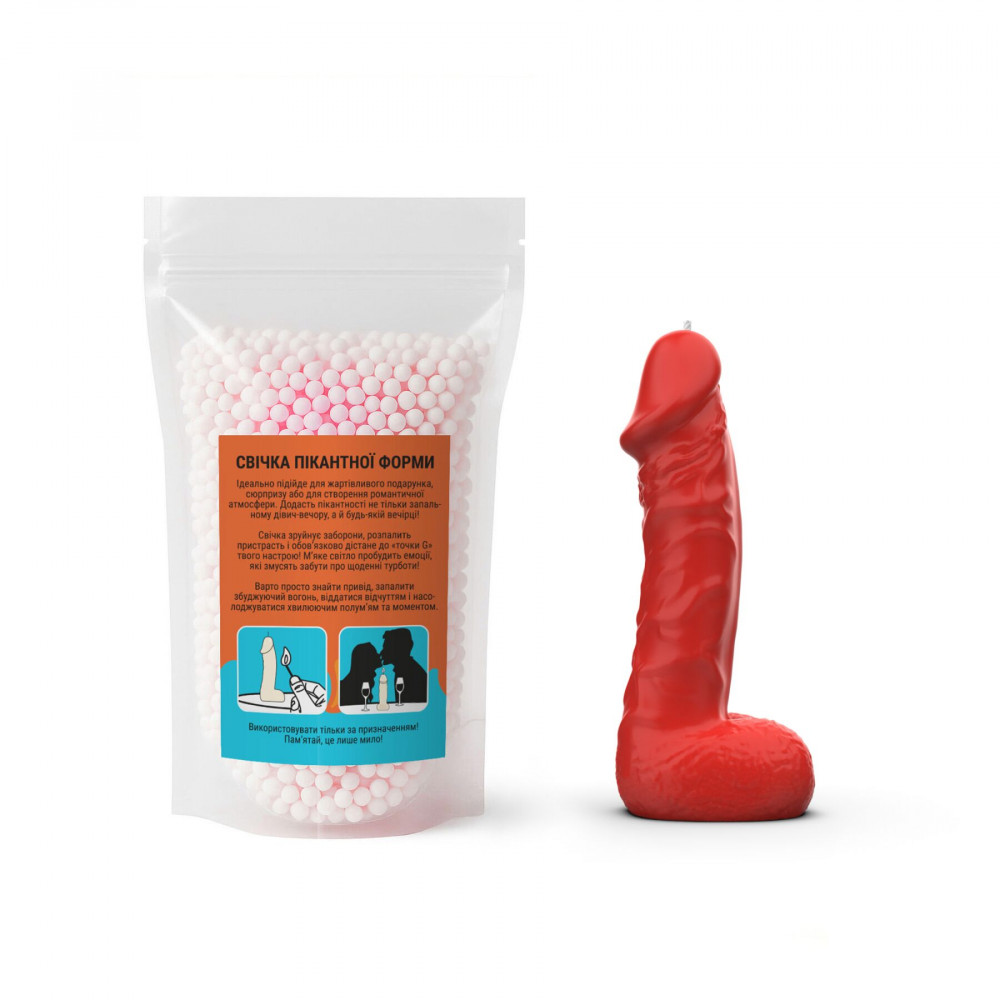 Секс приколы - Свеча в виде члена Чистий Кайф MEDIUM Red 3