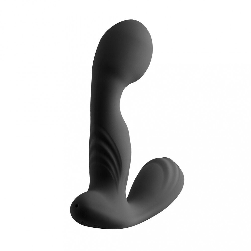 Массажеры простаты - Вибромассажер простаты S Pleasures Premium FUZZY, черный, с рельефом, 10 режимов вибрации, нагрев 1