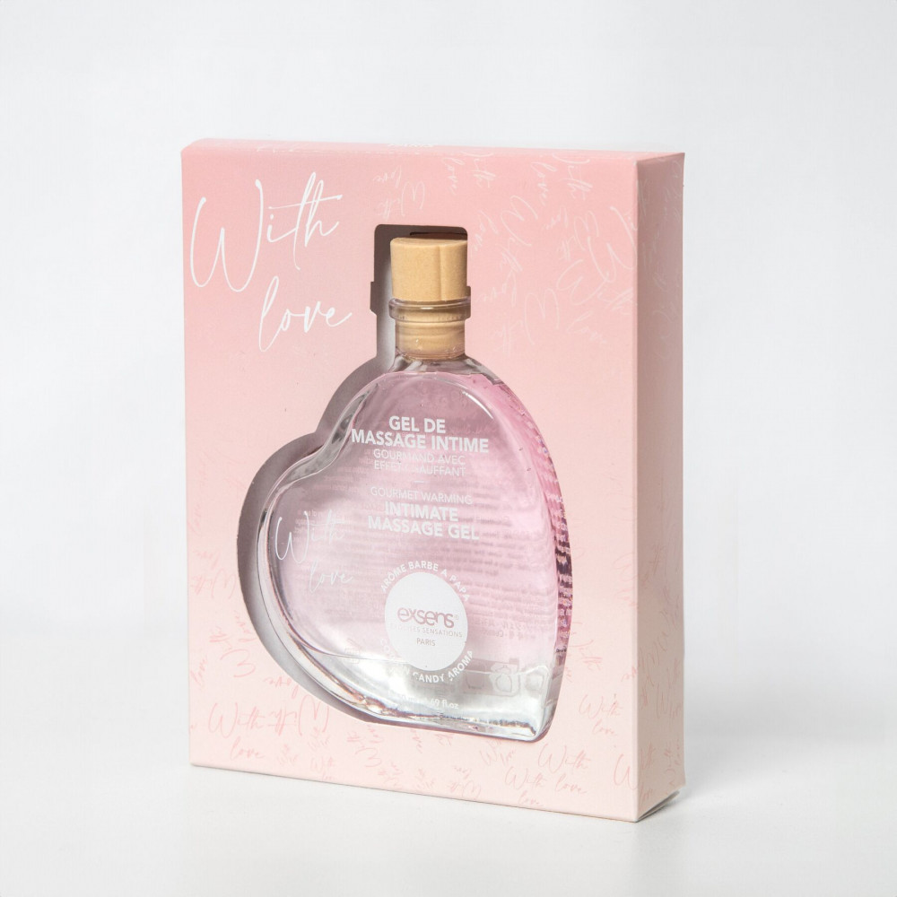 Для масажу - Масажний гель EXSENS With Love Cotton Candy 50 мл, розігрівальний, без цукру, їстівний 1