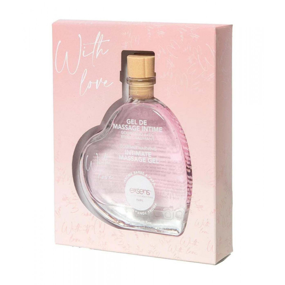 Для масажу - Масажний гель EXSENS With Love Cotton Candy 50 мл, розігрівальний, без цукру, їстівний