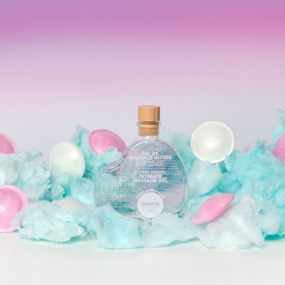 Для масажу - Масажний гель EXSENS With Love Cotton Candy 50 мл, розігрівальний, без цукру, їстівний 2