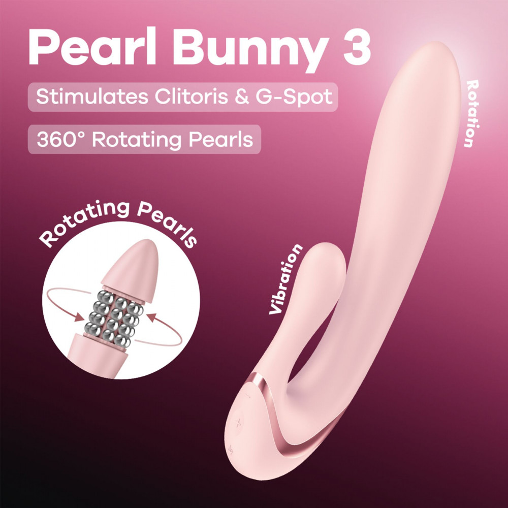 Вібратор-кролик - Вібратор-кролик Satisfyer Pearl Bunny 3 8