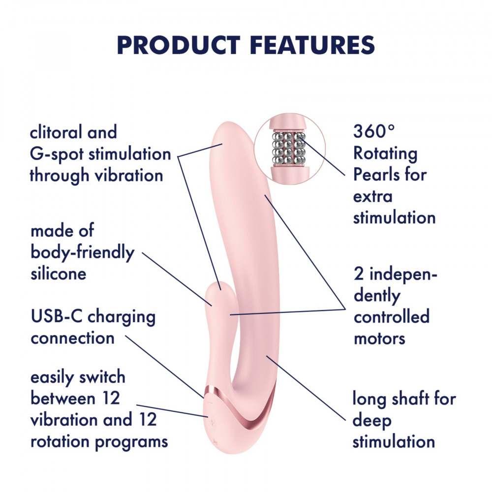 Вібратор-кролик - Вібратор-кролик Satisfyer Pearl Bunny 3 6