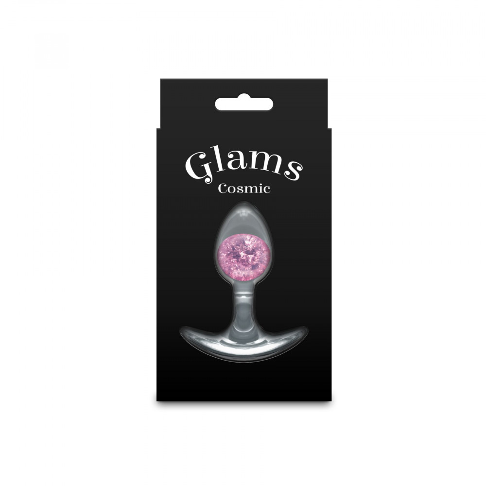 Анальные игрушки без вибрации - Анальная пробка NS Novelties Cosmic Glams - Small - Pink 3