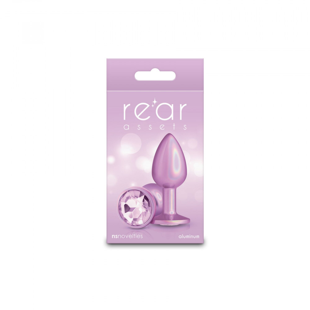 Анальные игрушки без вибрации - Анальная пробка NS Novelties Rear Assets - Iridescent Pink - Small - Pink 2