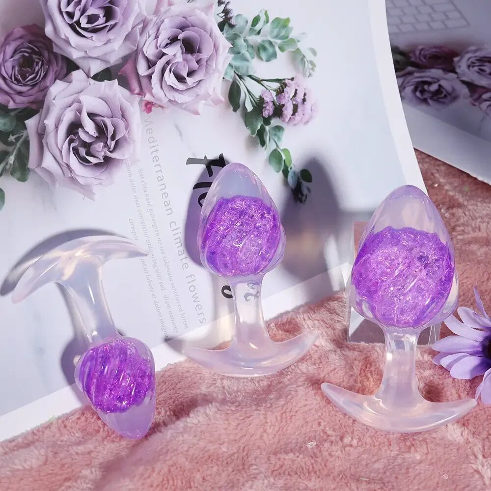 Анальные игрушки без вибрации - Анальная пробка Liebe Seele Icecream-shaped Crystal Anal Plug - Purple Small 4