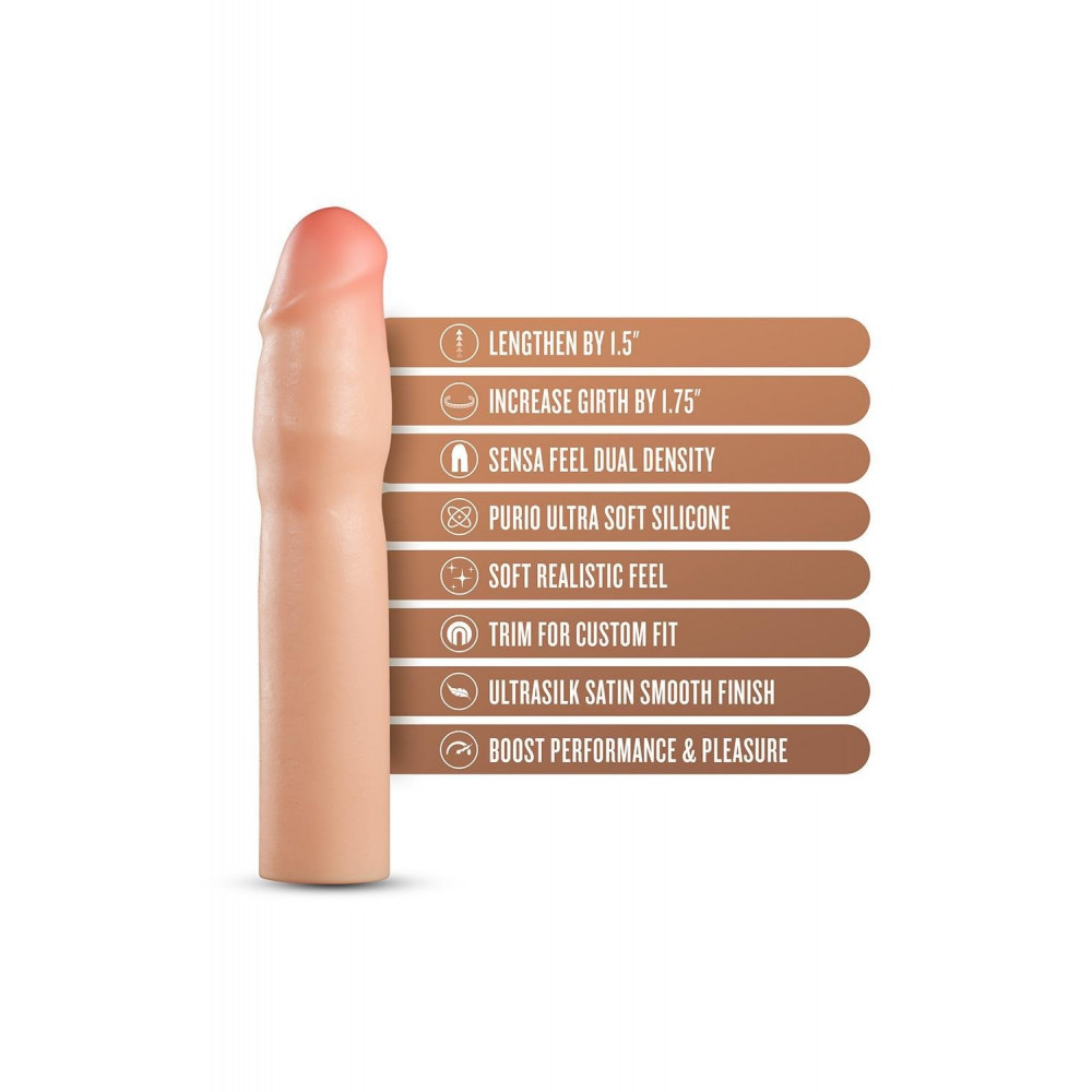 Разное - Силиконовый удлинитель пениса Blush Performance Plus Resilience бежевый 5