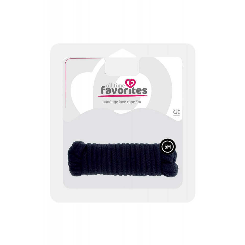 Наручники и ограничения - Веревка для бондажа BONDX LOVE ROPE - 5M, BLACK