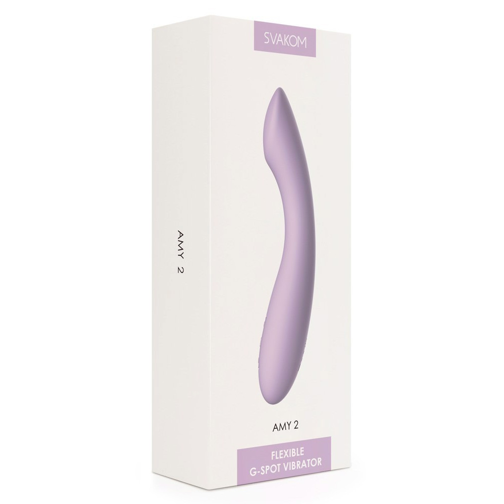 Секс игрушки - Вибратор для точки G Amy 2 Svakom, силиконовый, лиловый, 17.5 х 4 см 2