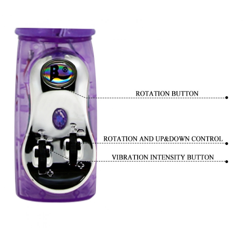 Вибратор - Вибратор с стимулятором клитора и функцией ротации BAILE - TRAVEL PARTNER Purple, BW-020236R 3
