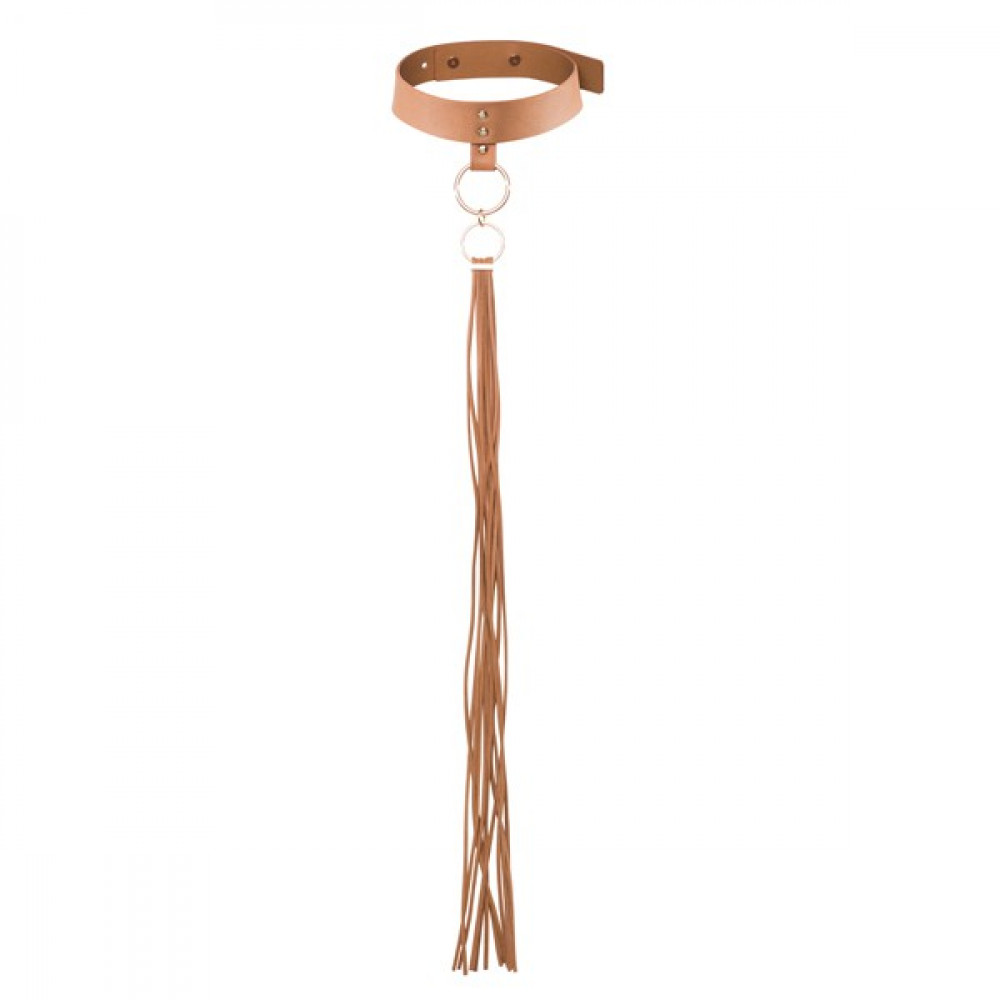 Интимные украшения - Чокер с кольцом и длинной кисточкой MAZE цвет: коричневый Bijoux Indiscrets (Испания) 6