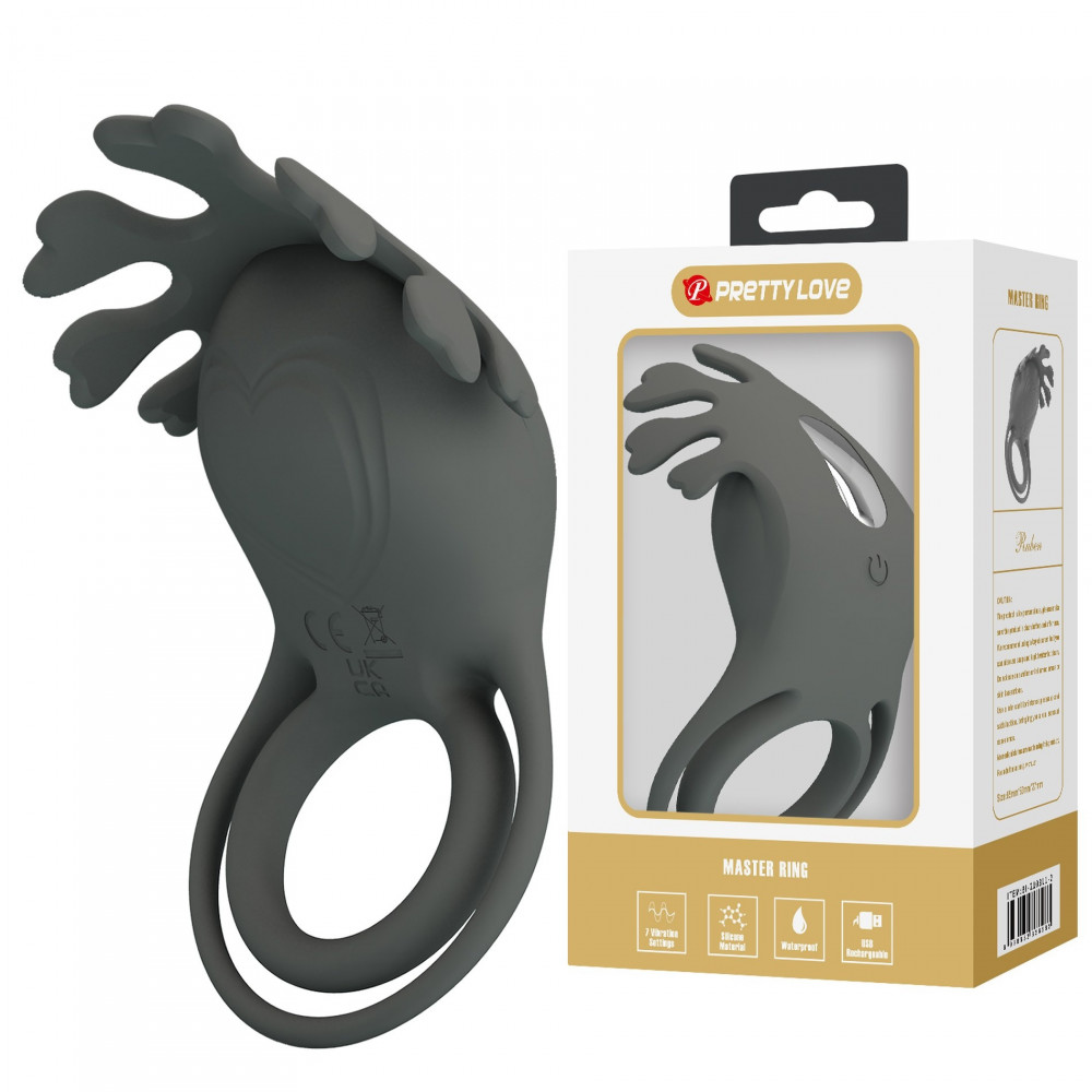 Різне - Кільце ерекційне Pretty Love - Master ring, 7 vibration functions, BI-210311-2