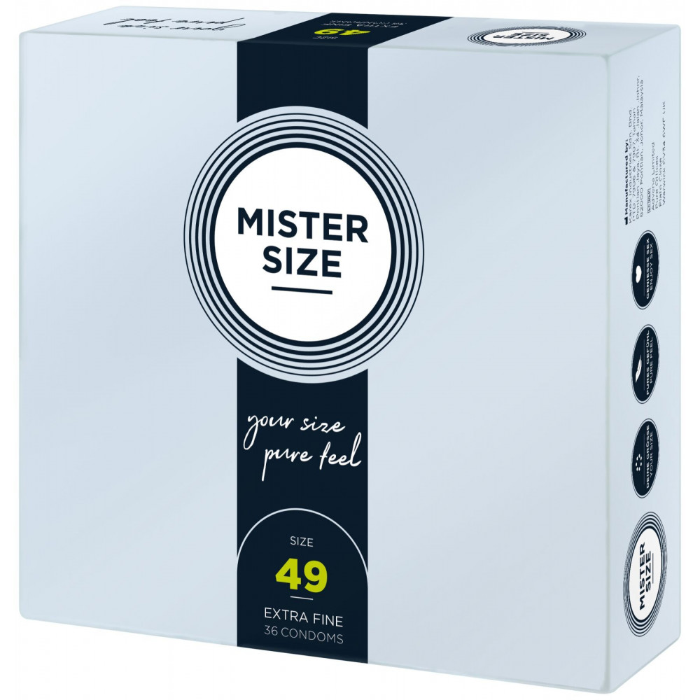 Презервативы - Презервативы Mister Size - pure feel - 49 (36 condoms), толщина 0,05 мм (мятая упаковка!!!) 2