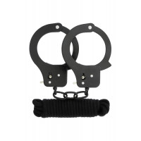 Набор BONDX METAL CUFFS & LOVE ROPE SET, BLACK