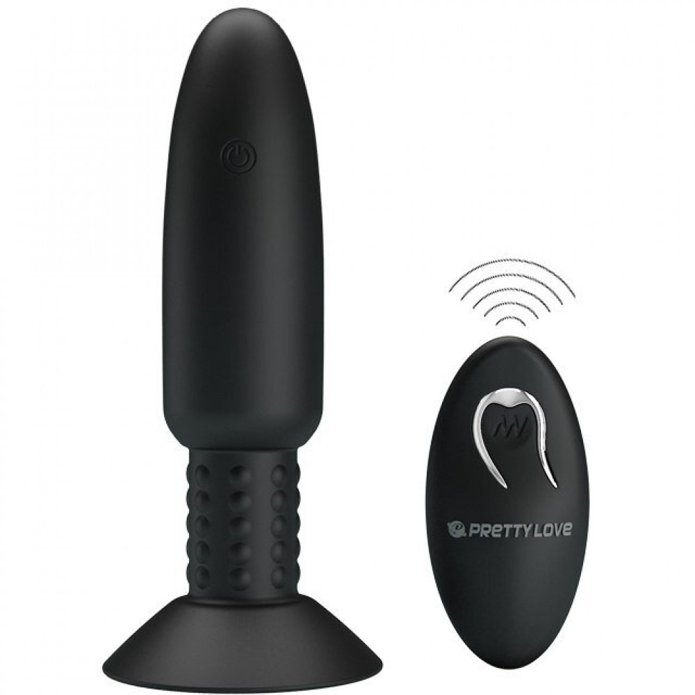 Разное - Анальная пробка Pretty Love «Beaded For Extra Pleasure» с риминг-эффектом и дистанционным управлением BI-040073W 4