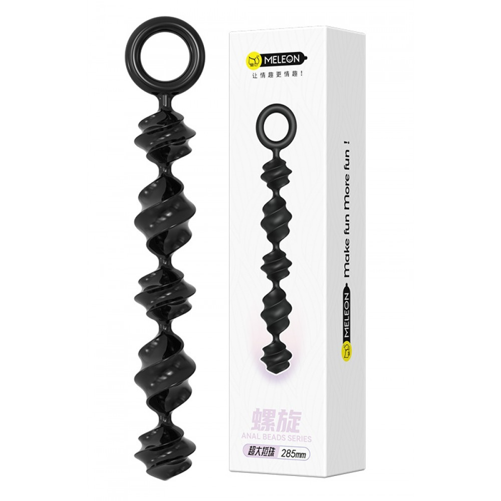 Анальные игрушки без вибрации - Анальные бусы Meleon - Spiral Anal Beads, AP-33
