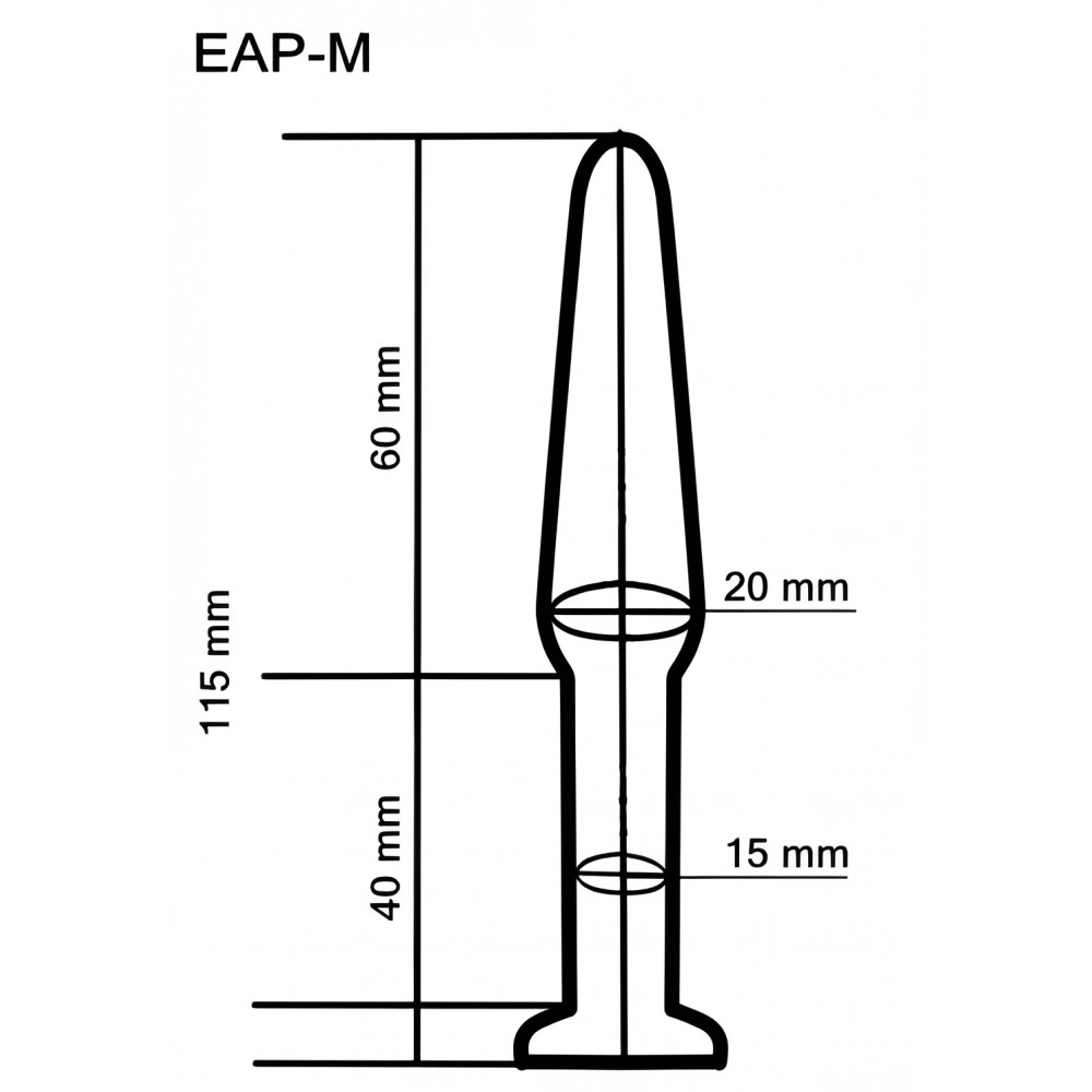 Разное - Анальный плаг из стекла EGZO EAP-M ( длина 11.5 см, диаметр 2 см ) 2