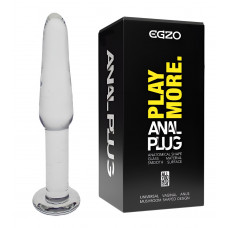 Анальный плаг из стекла EGZO EAP-M ( длина 11.5 см, диаметр 2 см )